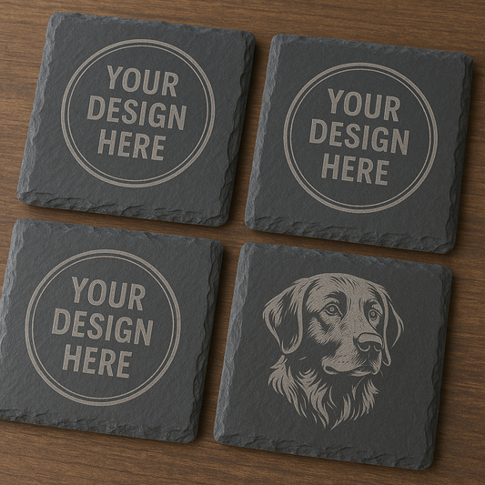 Custom Engraved Slate Coasters