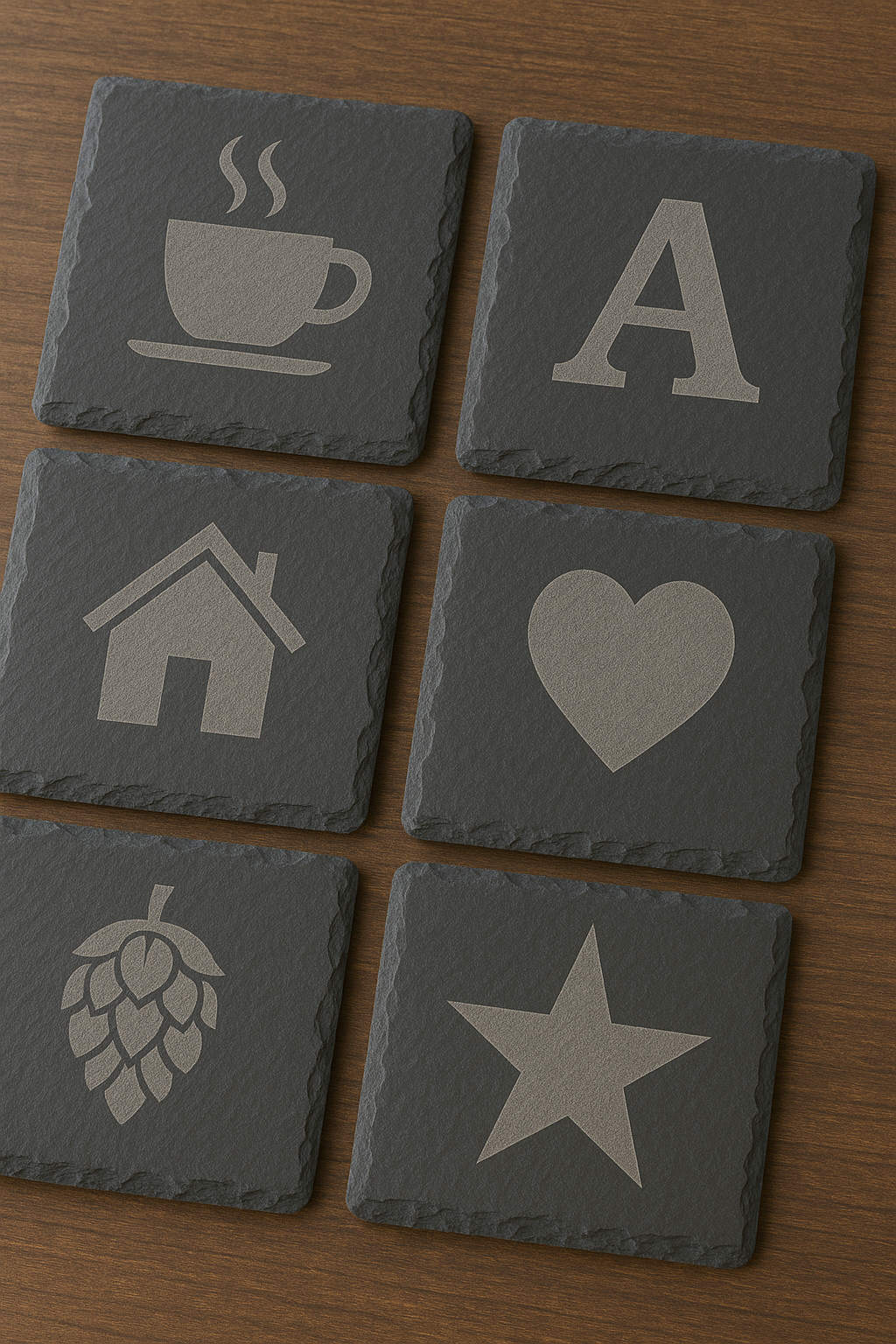 Custom Engraved Slate Coasters